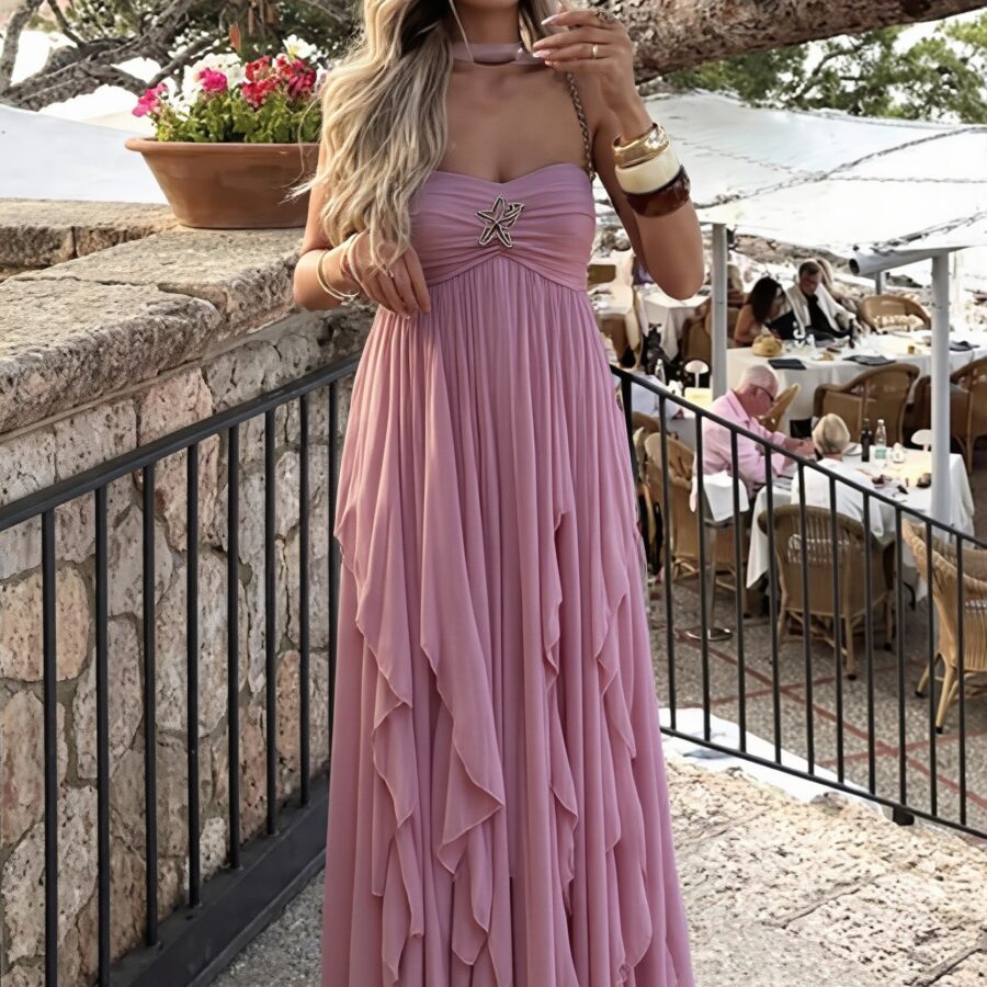 Elegant Backless Party Maxi Dress
